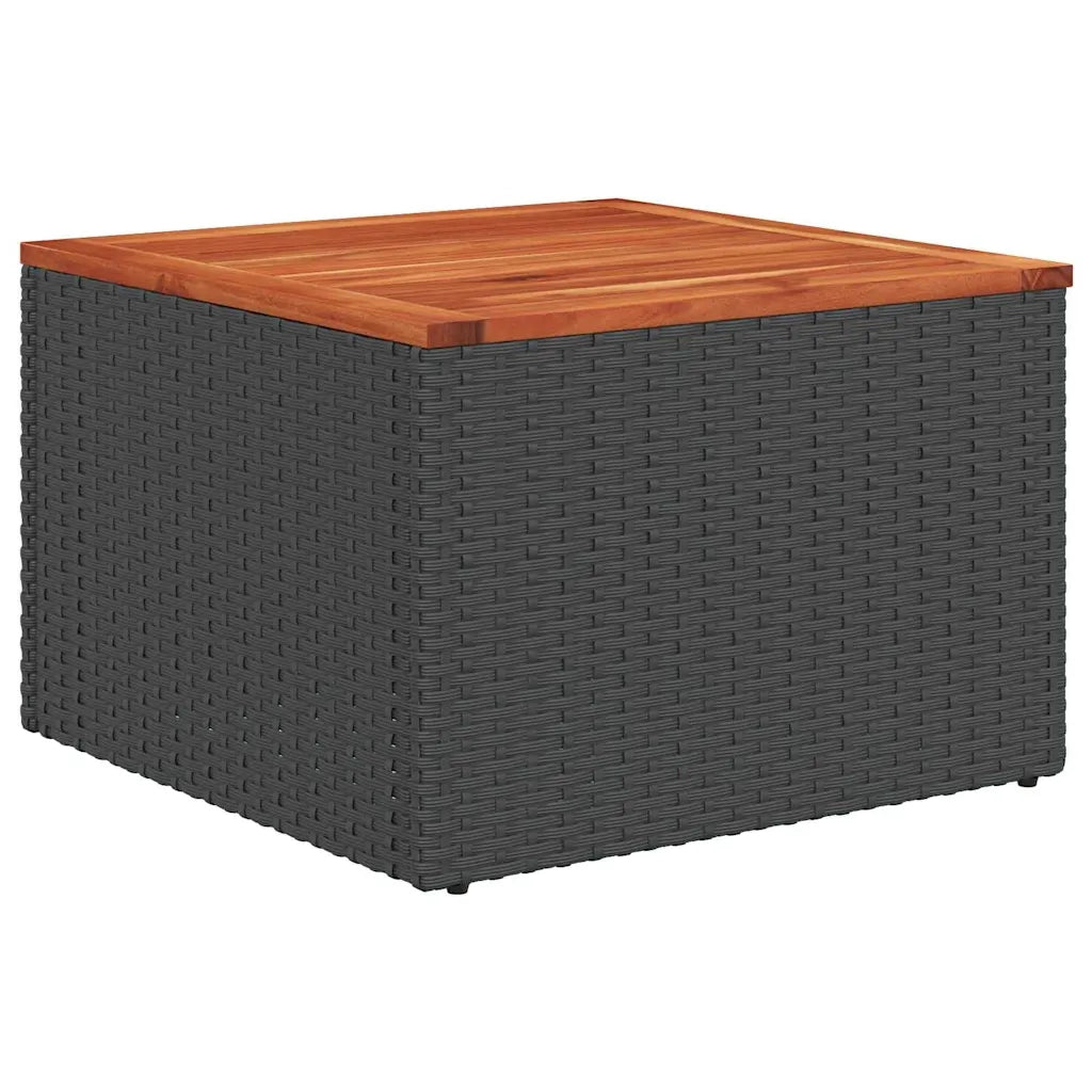 Set Divano da Giardino 9 pcs Nero e Crema polyrattan 3356605