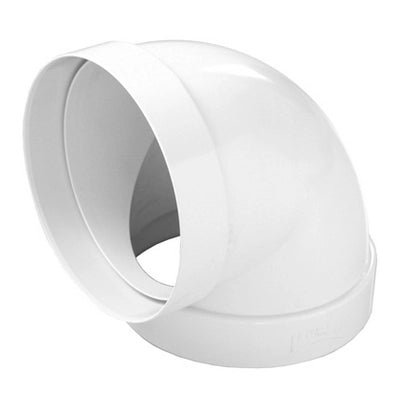 Curva a 90° per tubo cappa tondo FF in abs FIRST D100 mm