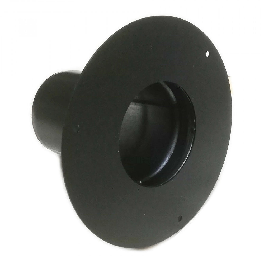 Rosone unico nero pellet da 80mm universale ( 80/180mm )
