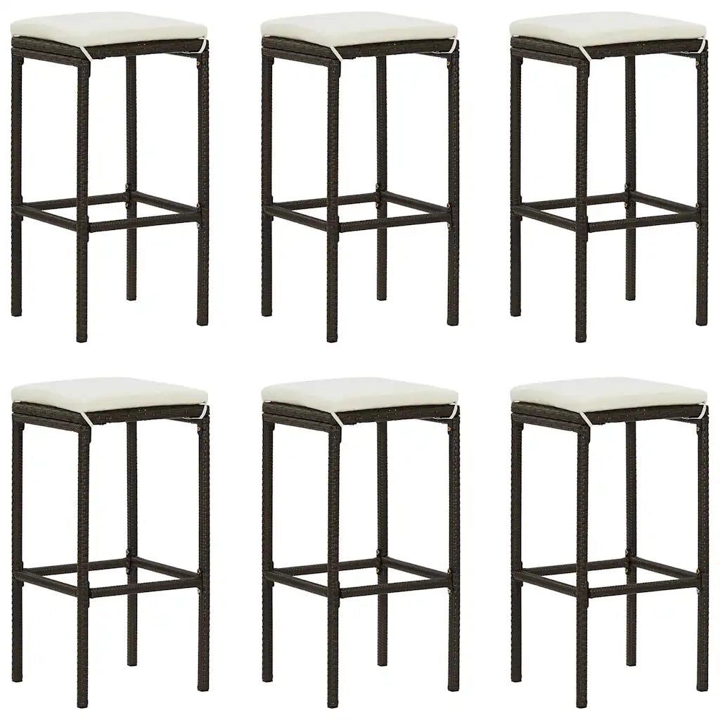 Set Bar da Giardino 7 pz con Cuscini Marrone 3068010