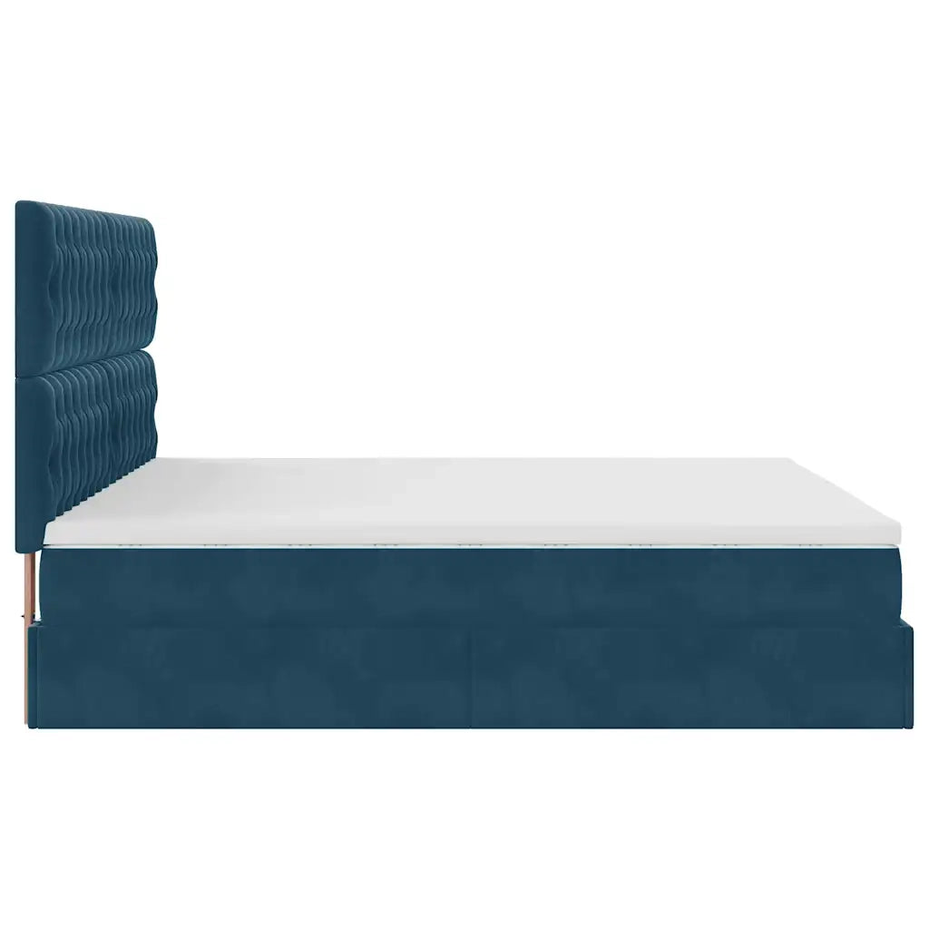 Struttura Letto Pouf con Materassi 180x200 cm Velluto 3313563