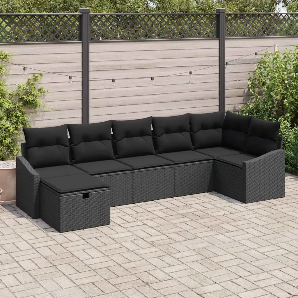 Set di divani con cuscino 7 pcs polyrattan 3360634