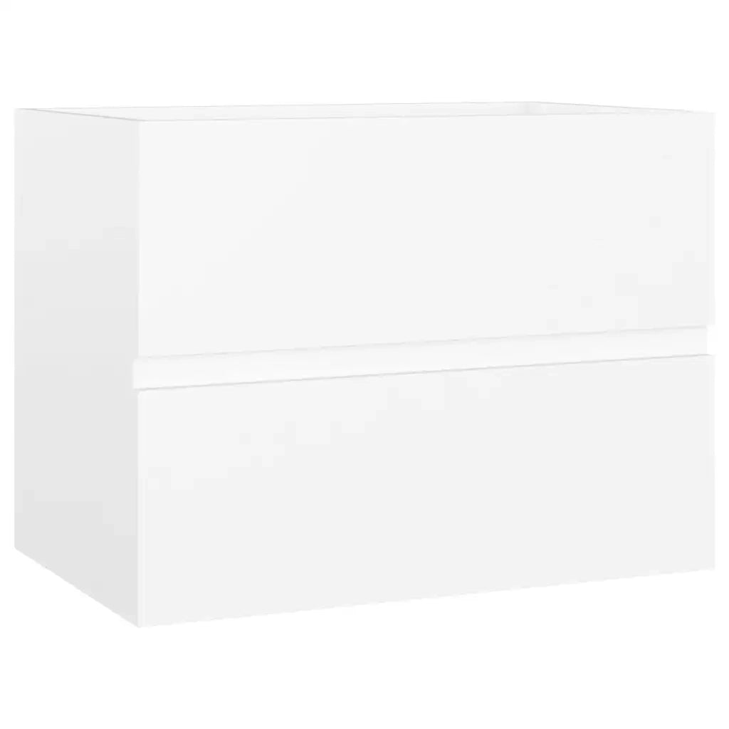 Set Mobili da Bagno 2 pz Bianco in Legno Multistrato 804872