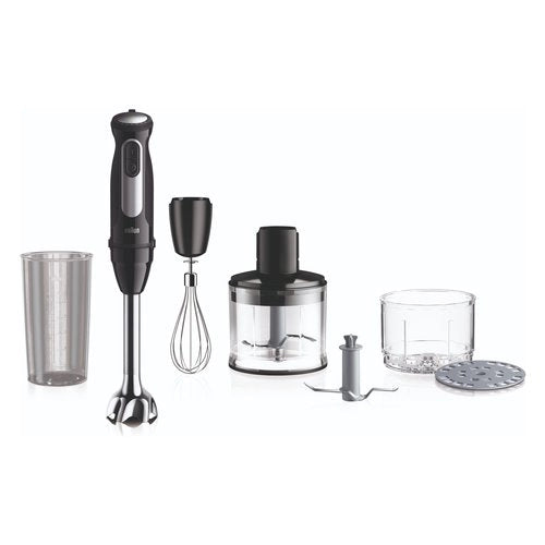 Braun multiquick 5 pro - minipimer, frullatore a immersione, con tritatutto, 1000w, nero (mq55254m) - 0X22111504