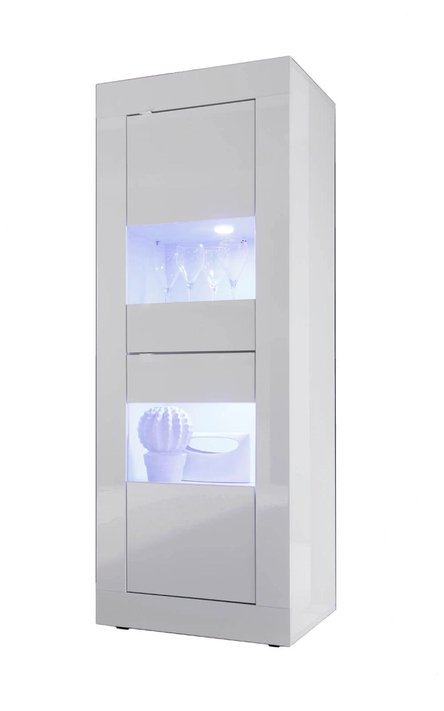 Mobile Alto da Salotto 2 Porte 61x43x162cm TFT  Basic Bianco Lucido