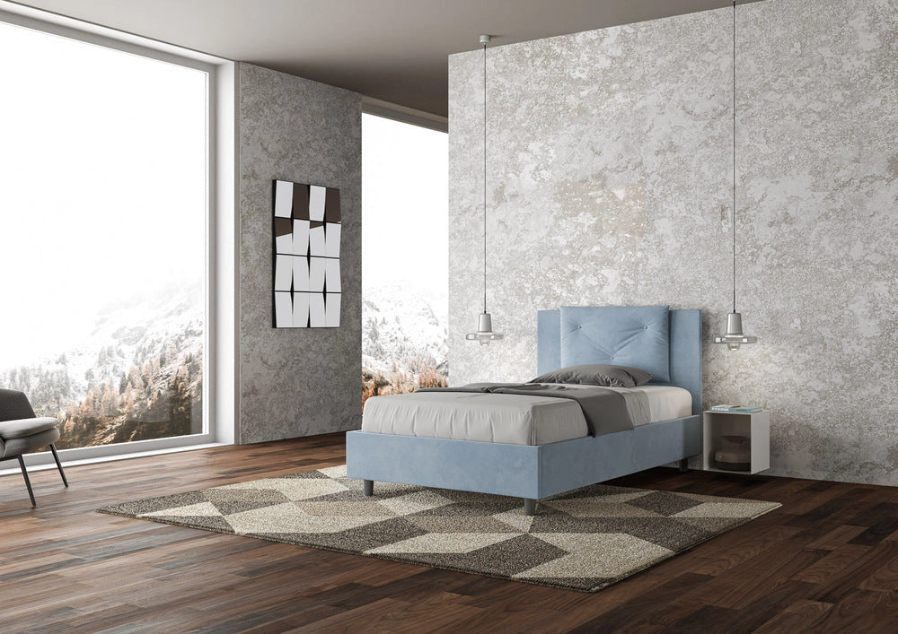 Letto Singolo 80x190 cm Senza Rete Appia Azzurro