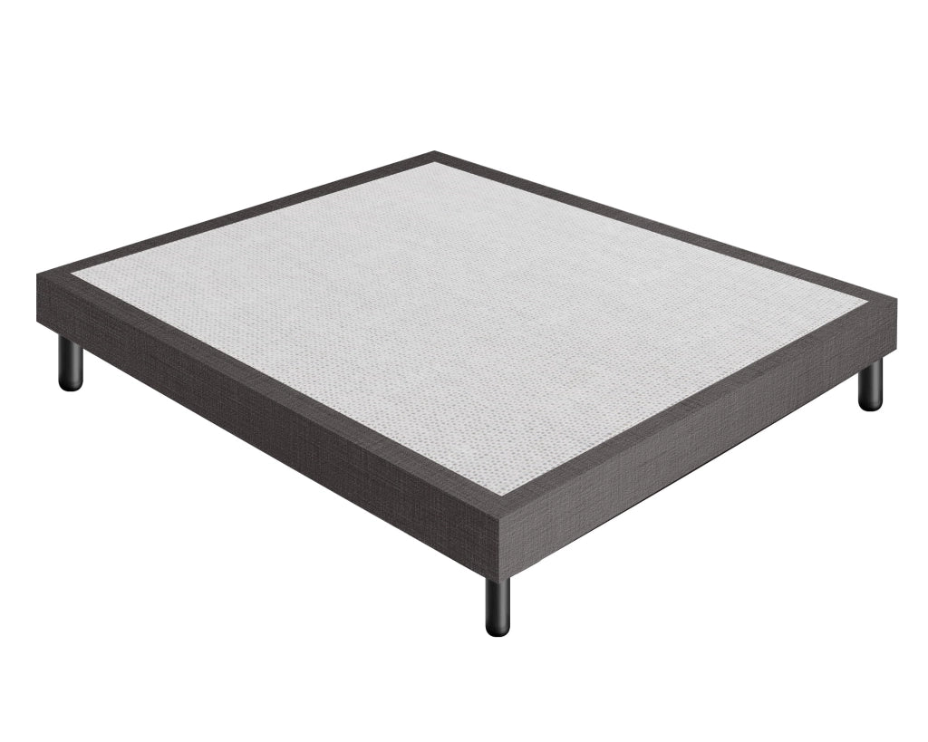 Letto Sommier Singolo 80x200 Grigio Scuro Rivestito - Resistente fino a 120 Kg per Persona