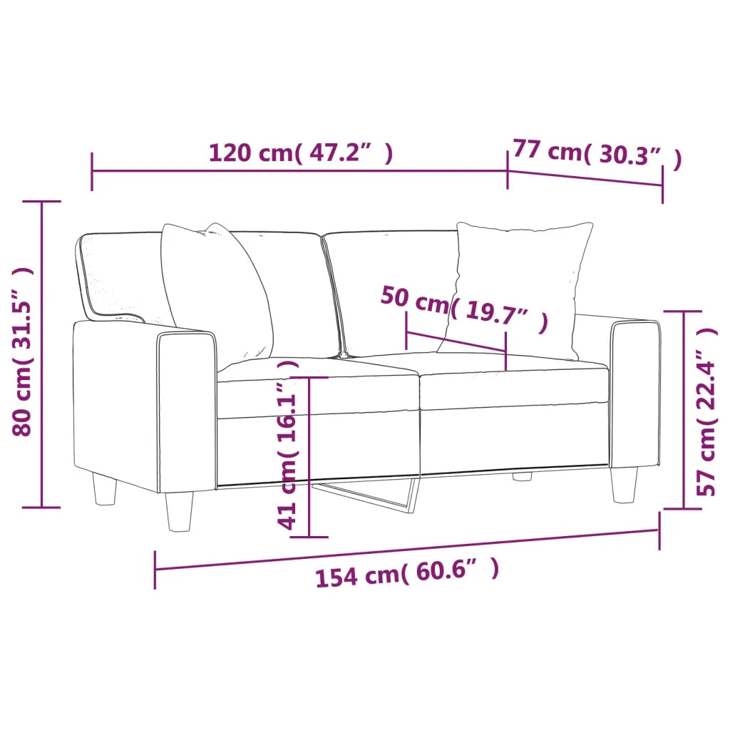 Divano a 2 Posti con Cuscini-Sofa 2 Posti con Cuscini Rosso Vino 120 cm in Similpelle 960981