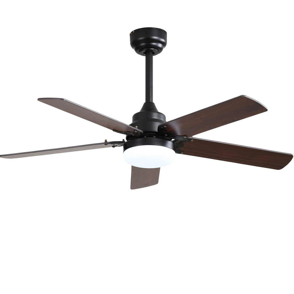 Ventilatore da soffitto 42" con LED 18W, telecomando, motore DC silenzioso, timer e funzione memoria luce
