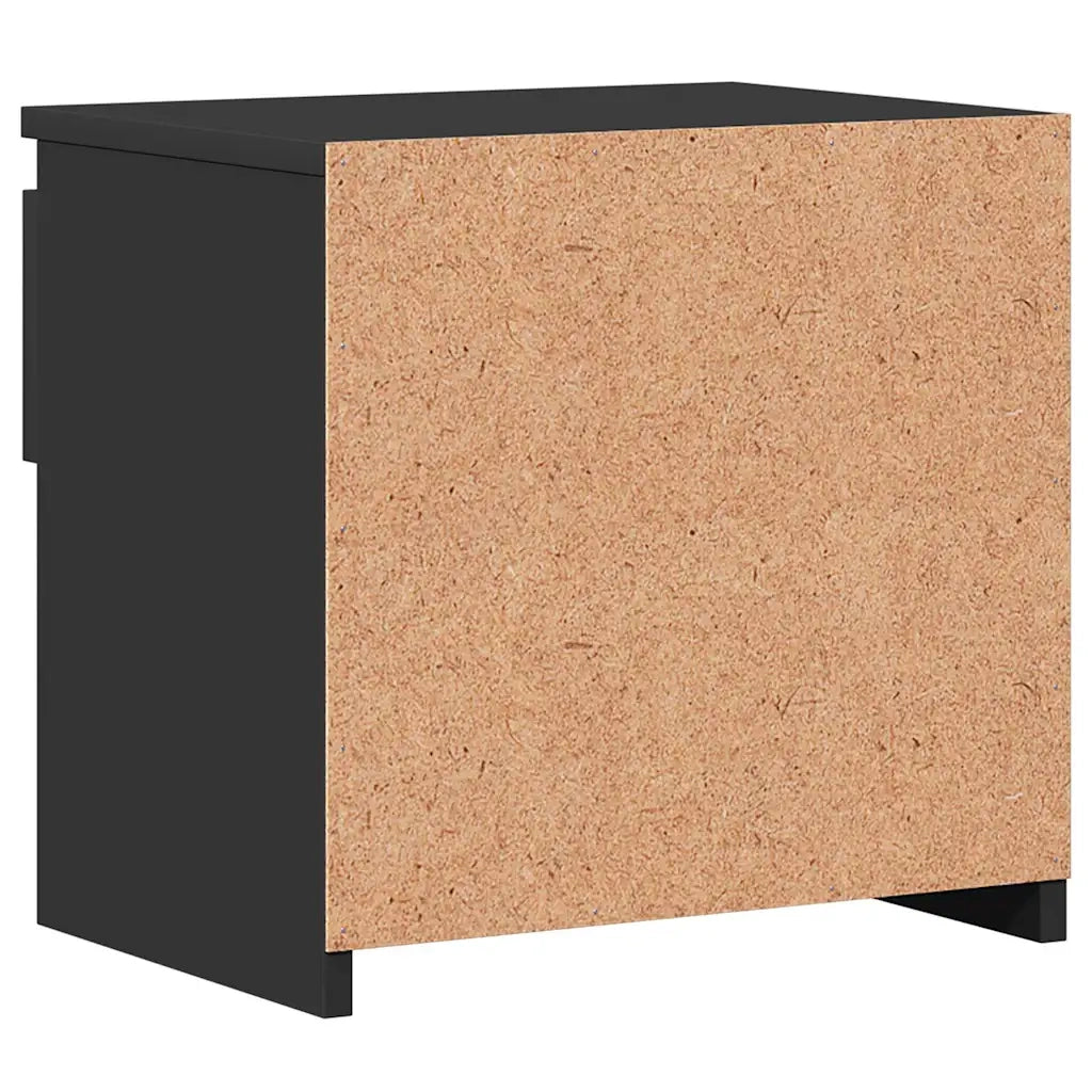 Comodino Nero 40x30x39 cm in Legno Multistrato 803445