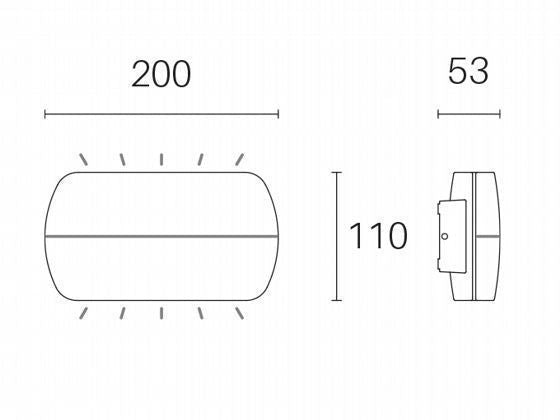 Applique da Esterno a LED 5W+5W 3000K Sovil Grigio