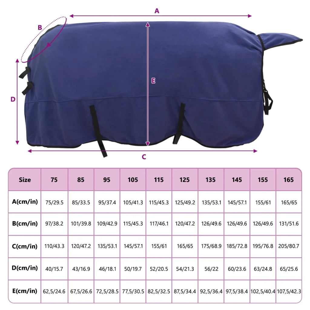 Coperta per Cavalli Blu navy 145 cm Poliestere 42013254