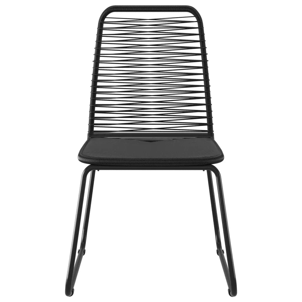 Set da Pranzo da Giardino 5 pz in Rattan PVC Nero e Marrone