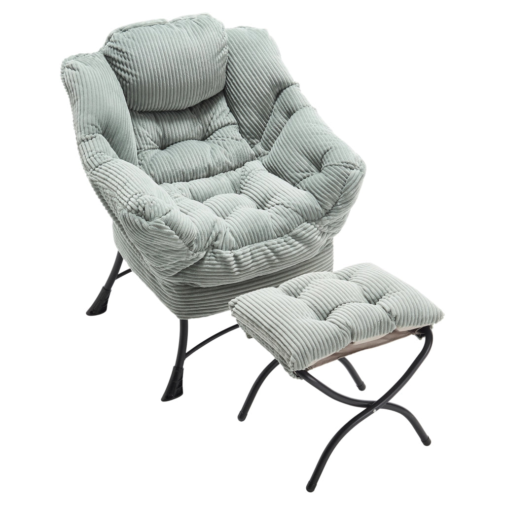 Poltrona Relax con Poggiapiedi e Braccioli ¨C Xylo ¨C Verde Chiaro