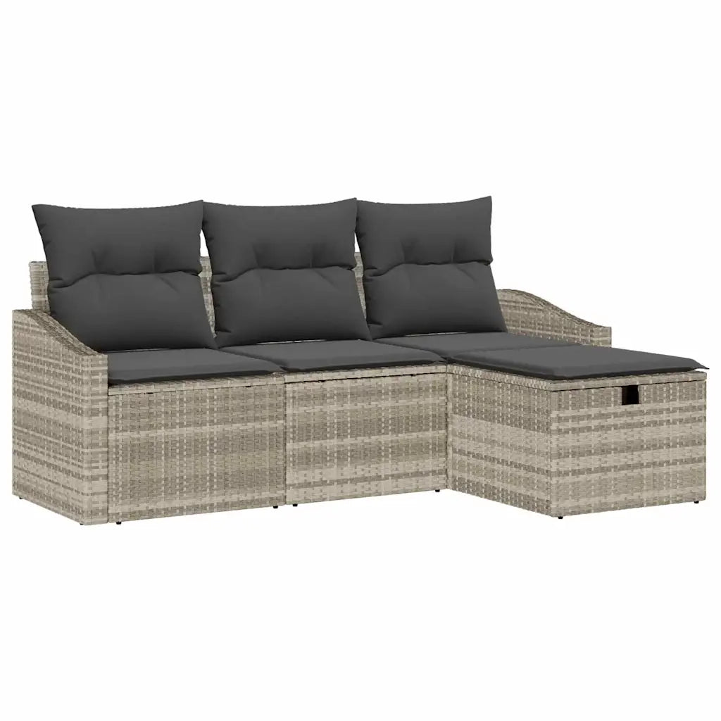 Set di divani con cuscino 4 pcs polyrattan 3360583