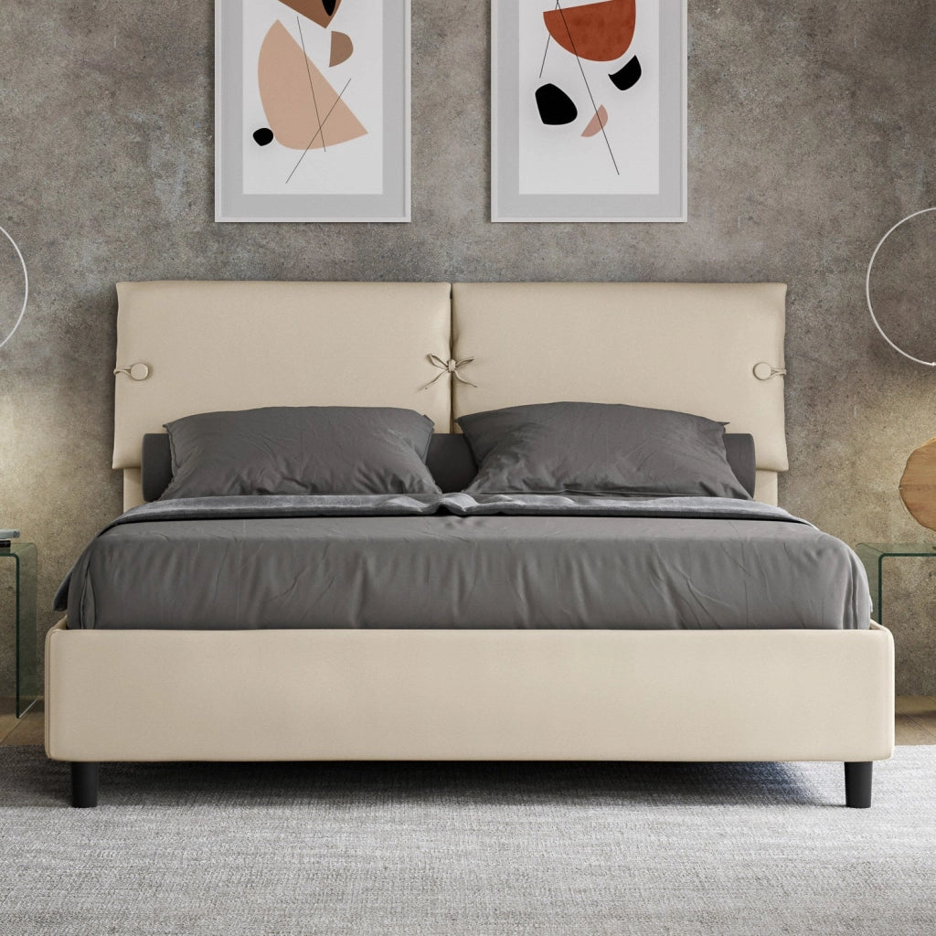 Letto Matrimoniale 160x210 cm Senza Rete Sleeper Tortora