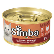 ALIMENTO PER GATTI 'MOUSSE' pollo e tacchino - gr 85- 24 pezzi  - MONGE