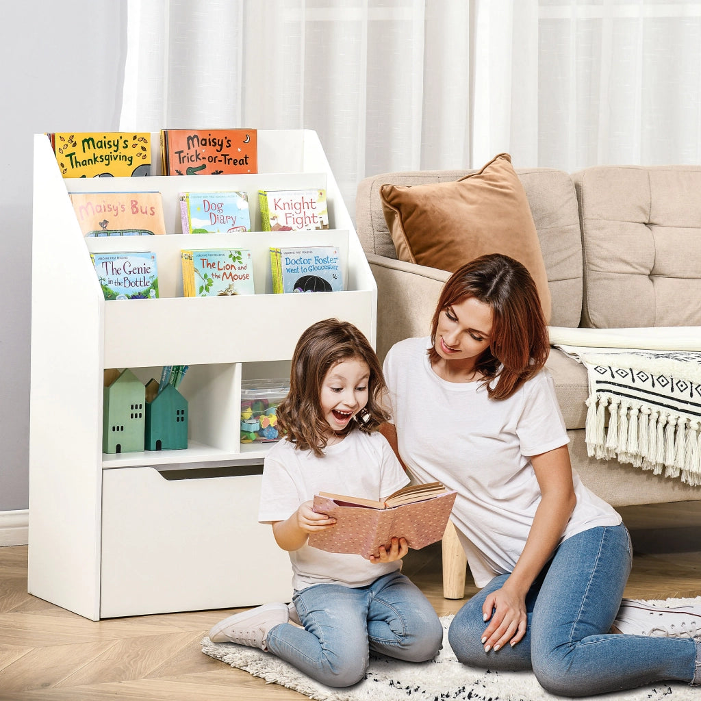 Libreria con cassetti e ripiani ¨C zephmum ¨C Bianco 80x30x180