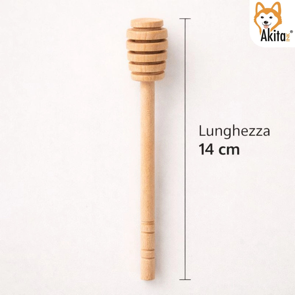 Akitaink 5 PZ Spargimiele in Legno di Loto 14 cm