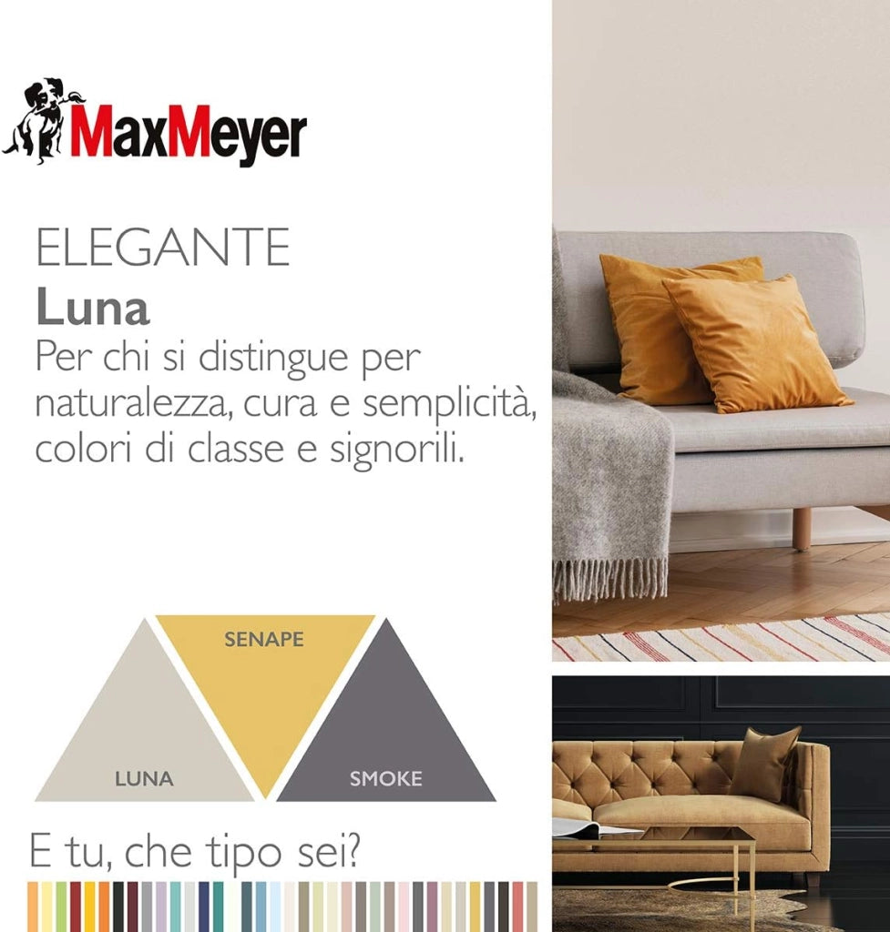 Idropittura Colorata Superlavabile per Interni HomeColor, Colore Luna, 2.5L
