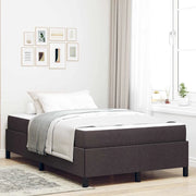 Letto a molle Marrone Scuro 120 x 190 cm Tessuto