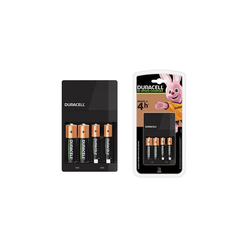 Caricabatterie con 2 pile AA ricaricabili inclusi CEF14 – Duracell