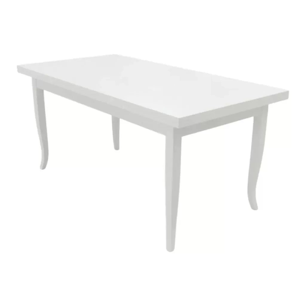 Tavolo rettangolare allungabile legno bianco 160 x 85 (1006) - Mobili 2G