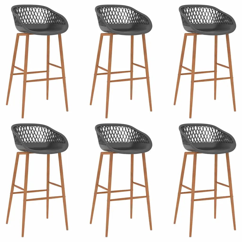 Set da Bar 7 pz Bianco e Grigio 3057450