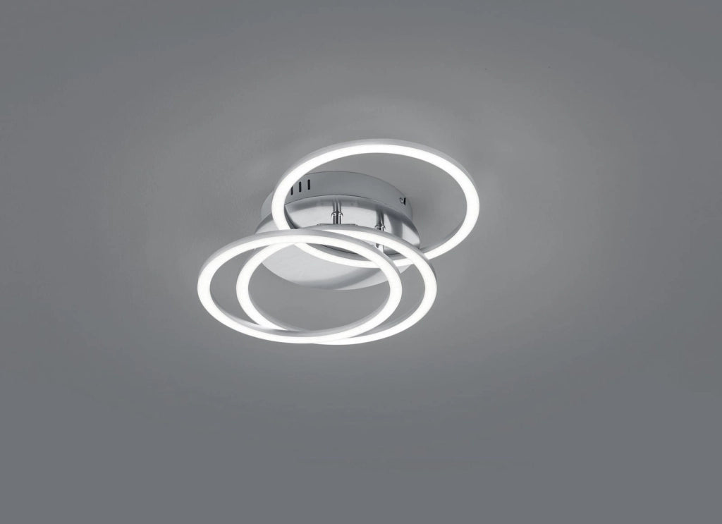 Plafoniera LED moderna Circle argento 43,5cm RL R62823107
