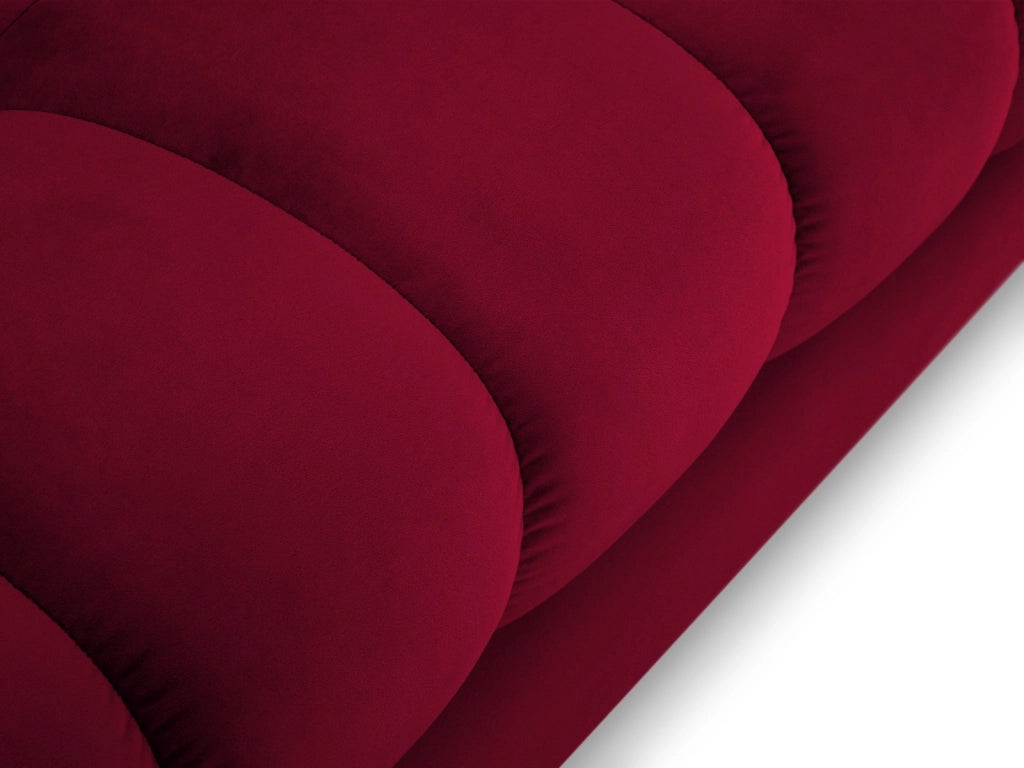 Cosmopolitan Design - Divano panoramico "Bali" 7 posti in velluto rosso 