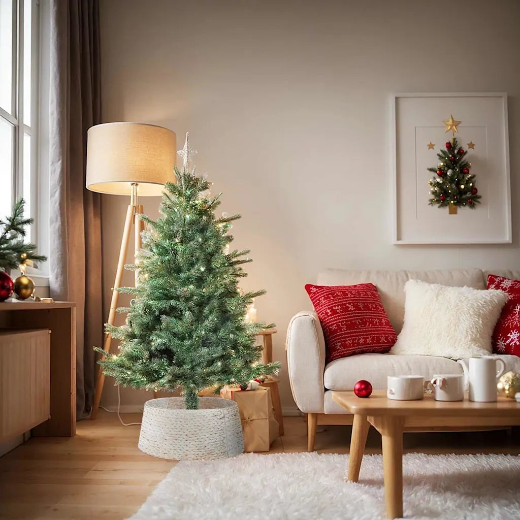Collare per Albero di Natale Bianco 75 x 75 x 25 cm 42020165
