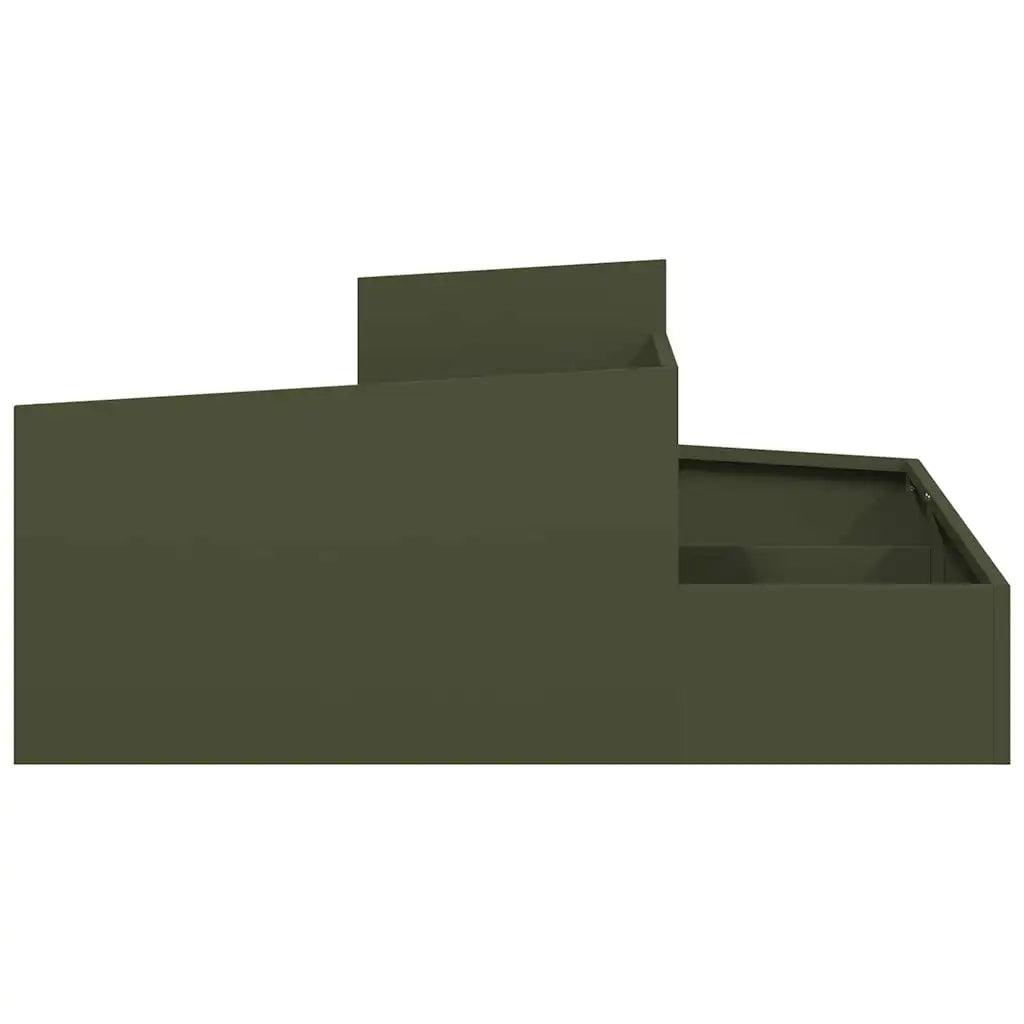 Vaso da giardino Verde oliva 100 x 100 x 50 cm