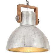 Lampada a Sospensione Industriale 25 W Argento Rotonda 40cm E27 320529