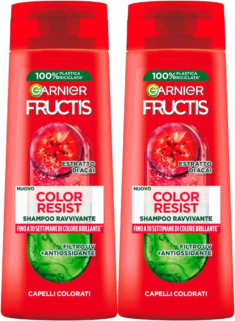 GARNIER FRUCTIS 2 PZ SHAMPOO 250 ML L'UNO COLOR RESIST FINO A 10 SETTIMANE DI COLORE BRILLANTE CON ESTRATTO DI ACAI