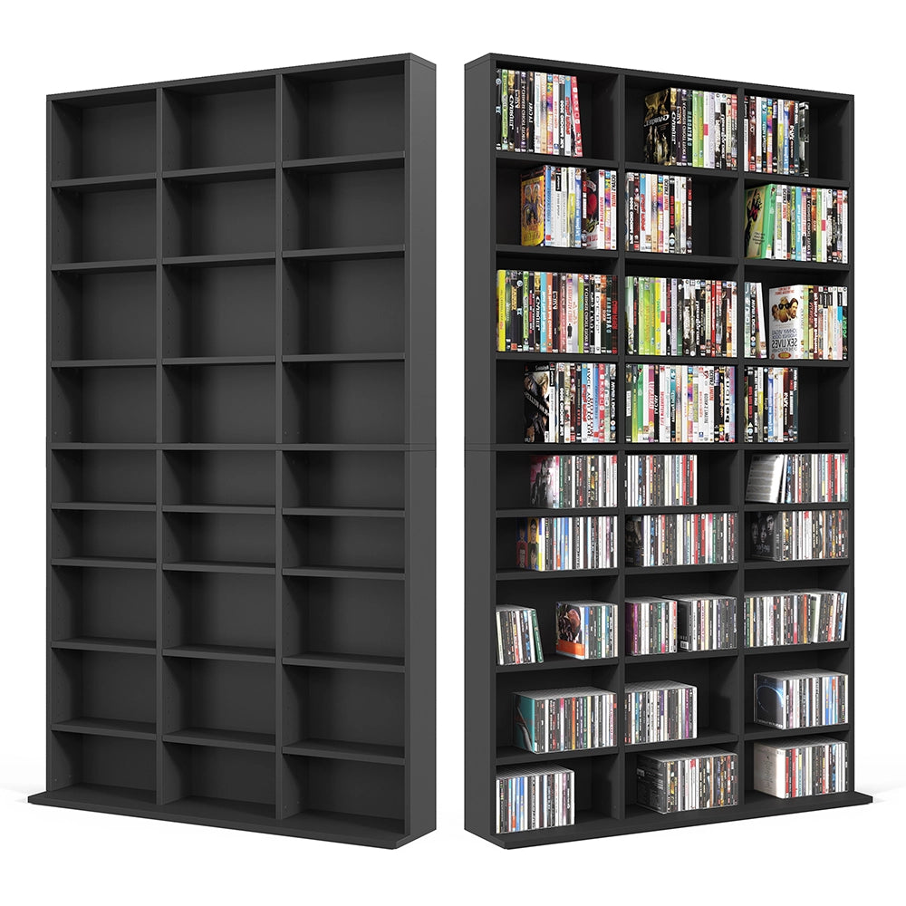 Vicco Scaffale porta cd Nero 102 x 178 cm