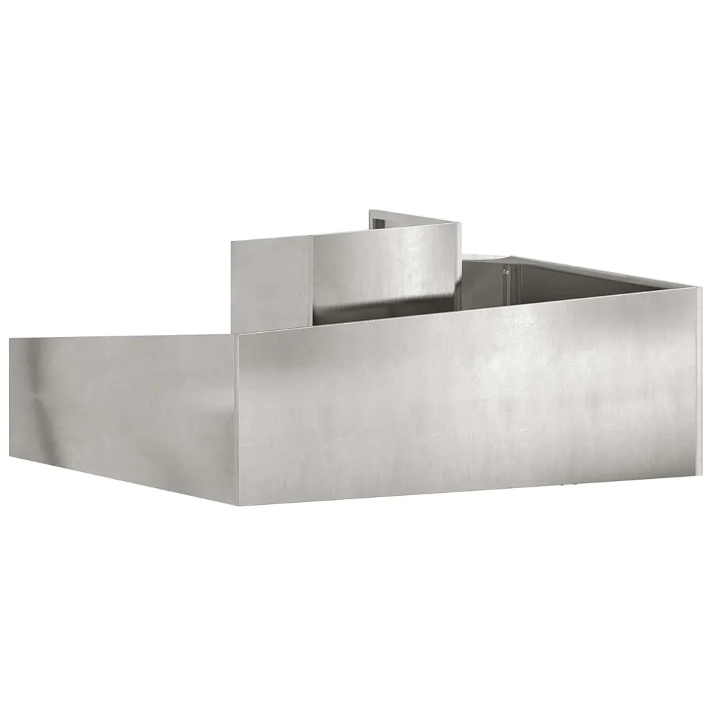 Vaso da giardino Argento 100 x 100 x 50 cm Acciaio inossidabile