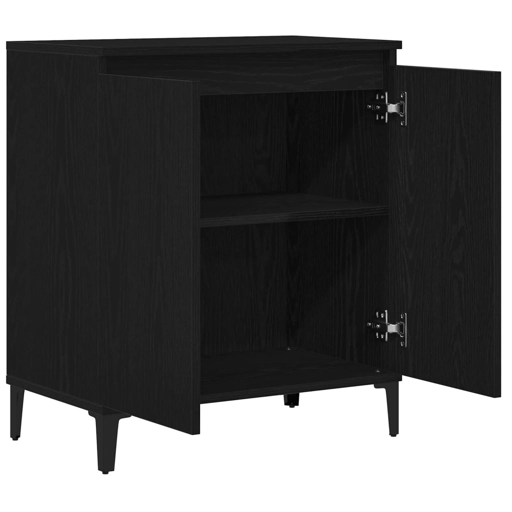 Credenza Rovere Nero 60 x 35 x 70 cm Legno multistrato 862594