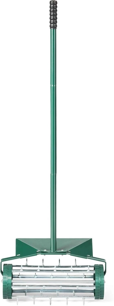 Arieggiatore per Prato, Rullo Arieggiatore da Prato con Parafango, Arieggiatore Manuale per Prato Giardino Terreno, 46 x 23 x 127 cm