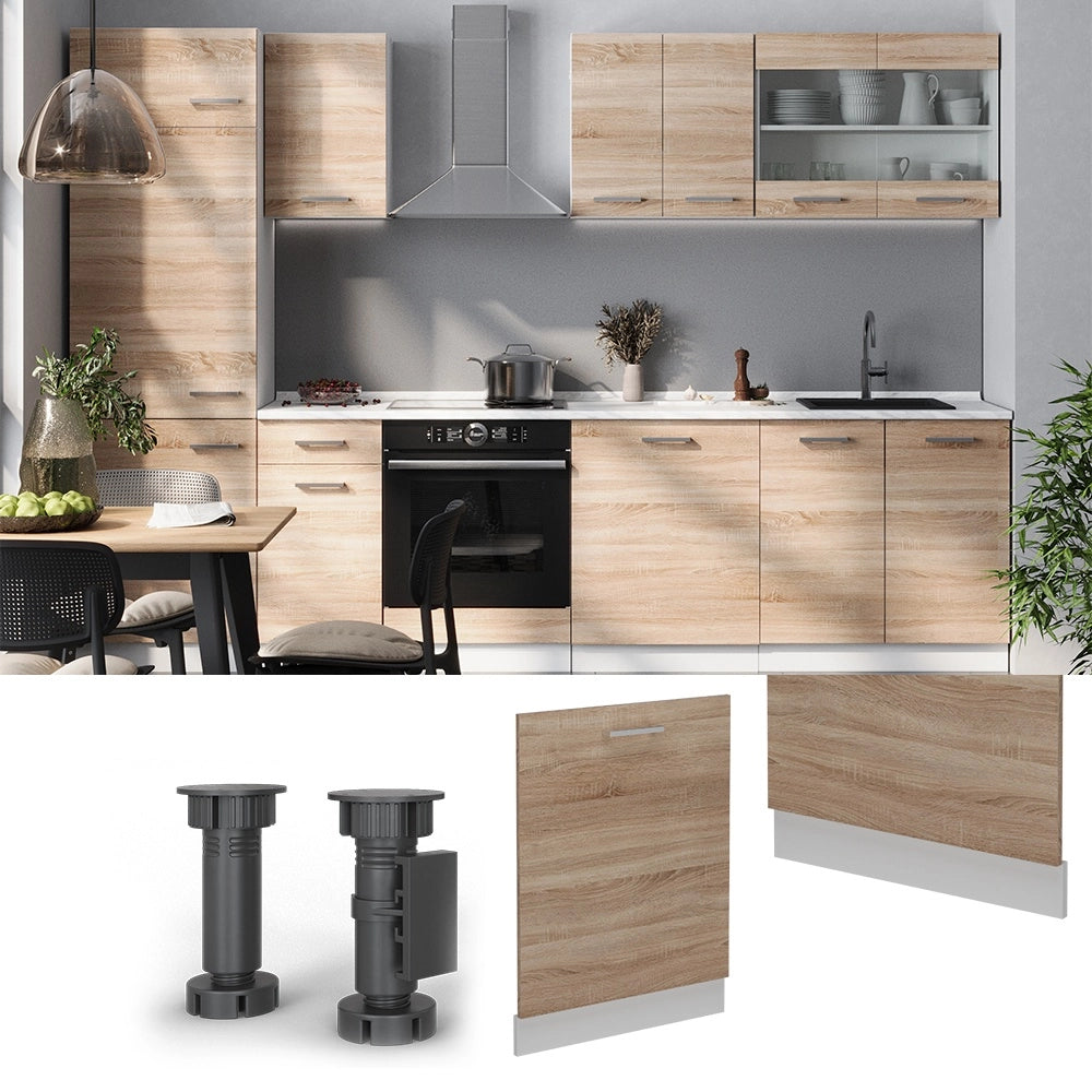 Pannello frontale della lavastoviglie R-Line Sonoma/Bianco 60 cm, PL Marmo Vicco
