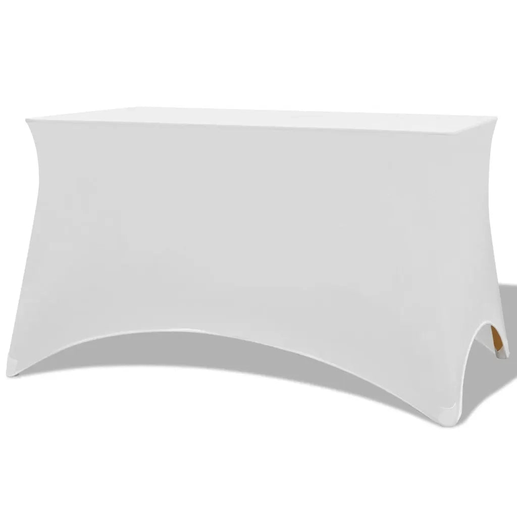 Fodere Elasticizzate per Tavolo 2 pz 243x76x74 cm Bianche 132035