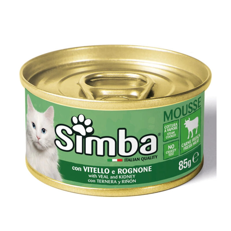 CIBO GATTO MONGE SIMBA  85 G VITELLO E ROGNONE- 24,0 pz