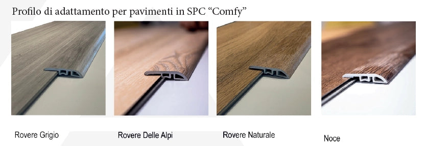 PROFILO DI ADATTAMENTO PER PAVIMENTO IN SPC Colore Rovere delle alpi