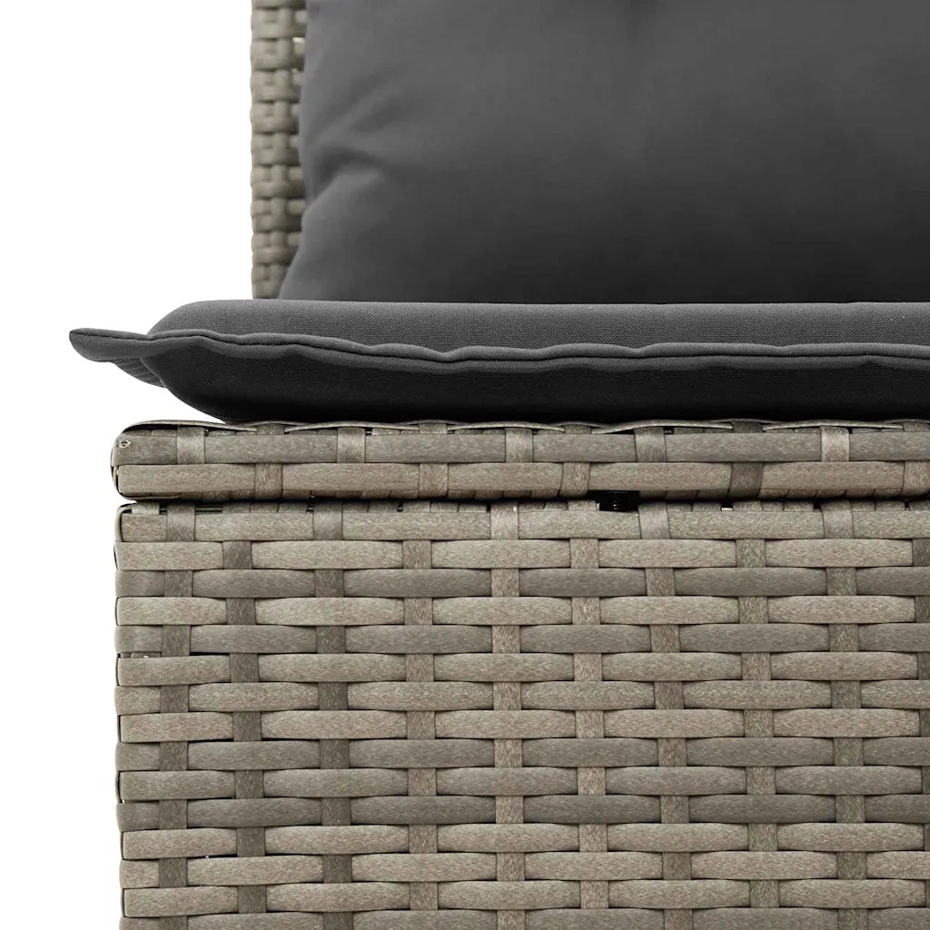 Set Divano da Giardino 9 pcs Grigio Poly Rattan 3358547