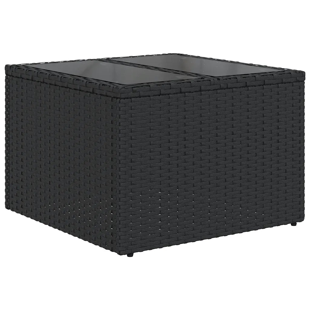 Set Divani da Giardino 11 pz con Cuscini in Polyrattan Nero 3223094