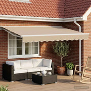 Cornice per Tenda Manuale con LED Beige e Bianco 3,5 x 2 m 3420547