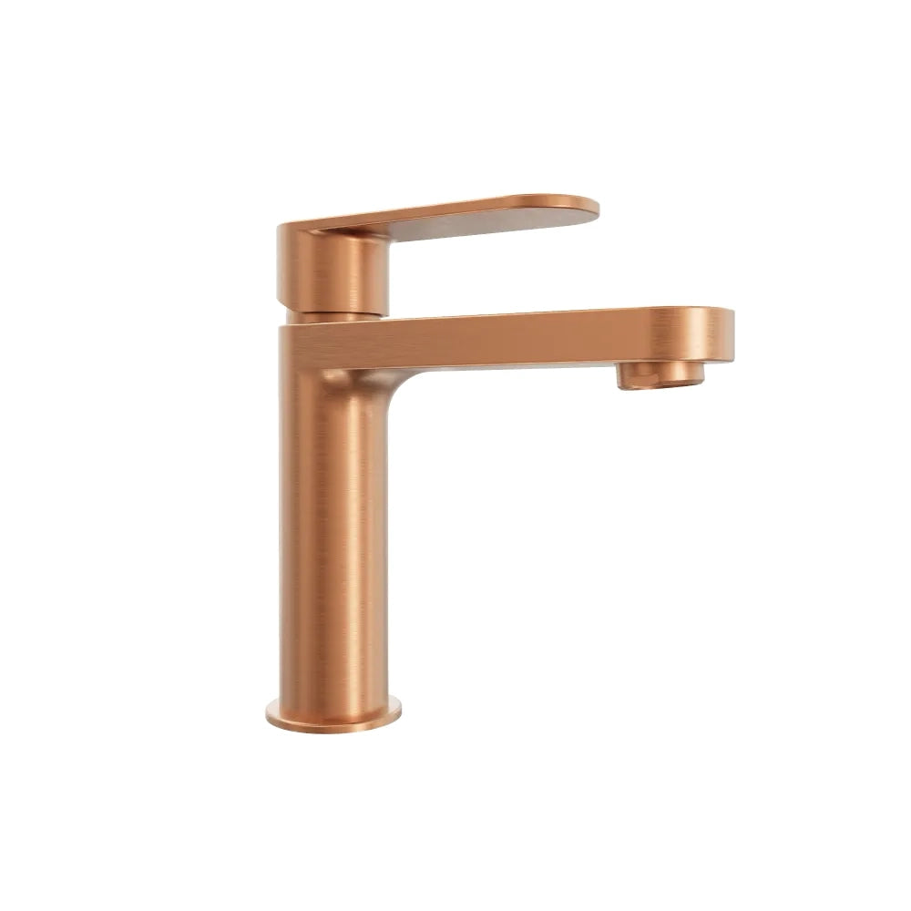 Miscelatore lavabo senza scarico rame spazzolato altezza 16cm | Margot