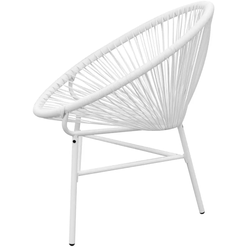 Sedia da Giardino Acapulco in Polyrattan Bianco 42072