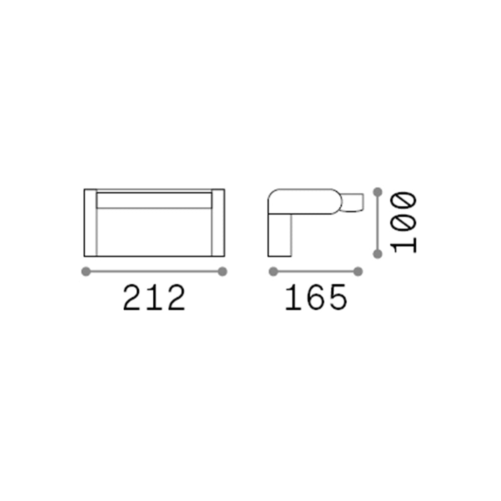 Applique Moderna Swipe Alluminio Bianco Led 20,5W 3000K Luce Calda