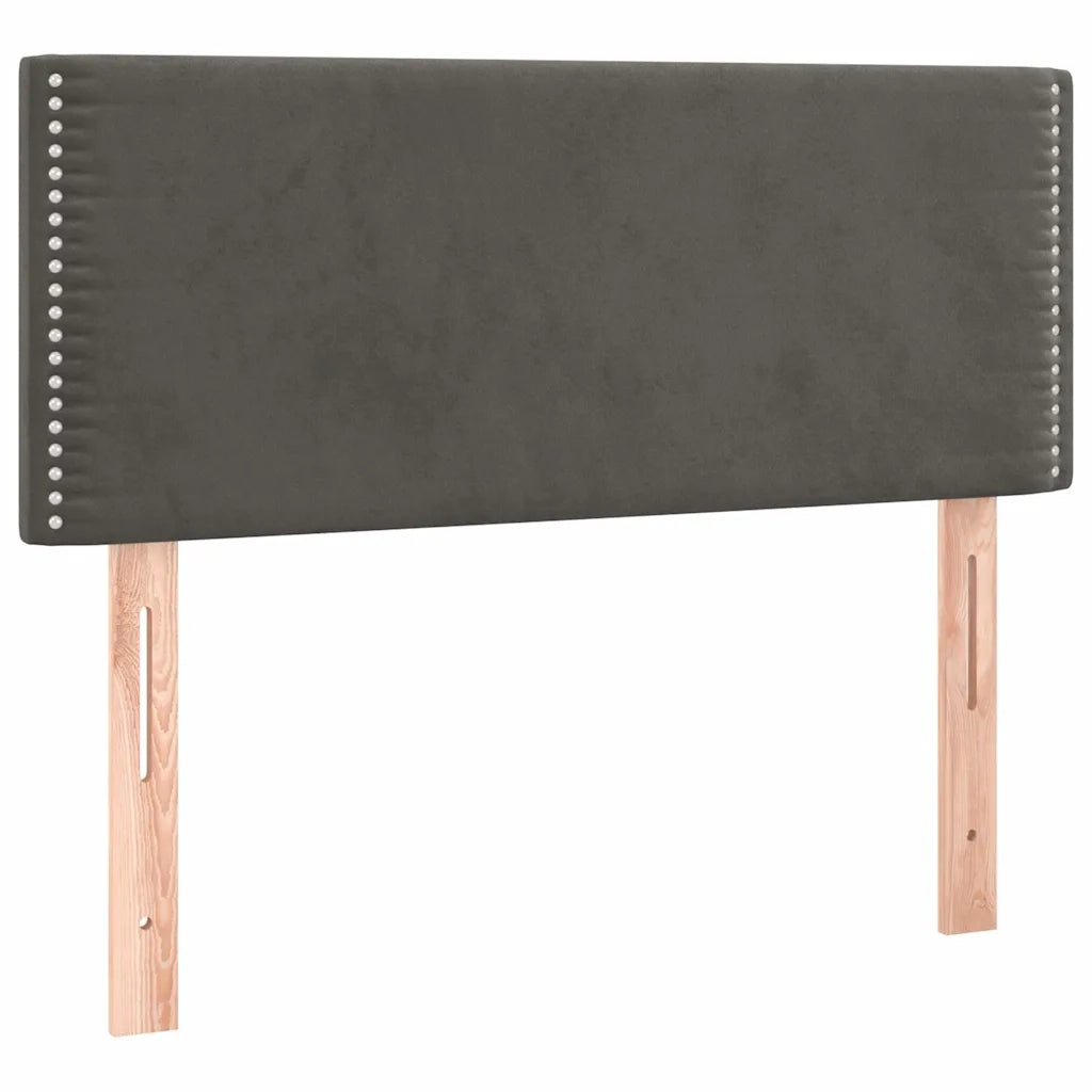 Letto a Molle con Materasso e LED Grigio Scuro 120x200 cm 3134334