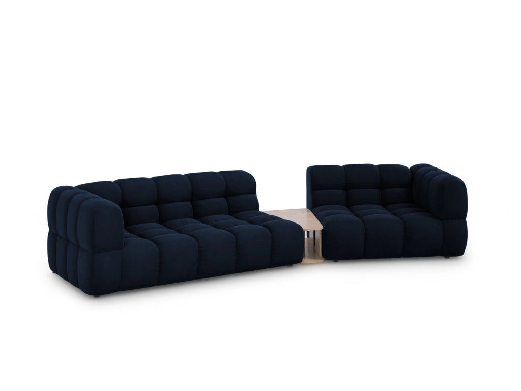 Cosmopolitan Design - Divano modulare destro "Sky" 3 posti in velluto blu reale 